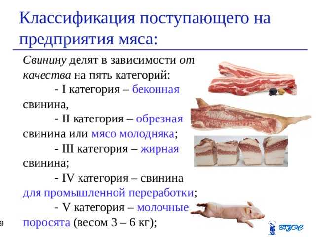 Категории мяса
