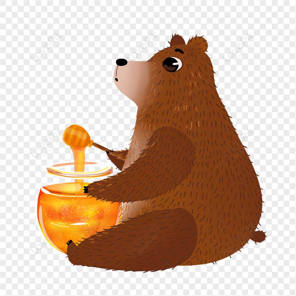 Как медведь ест мед?