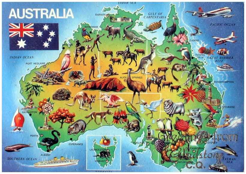 Географические координаты Австралии